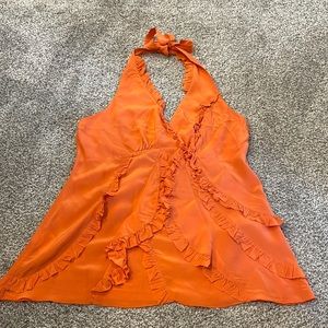 Beautiful BCBG orange halter top